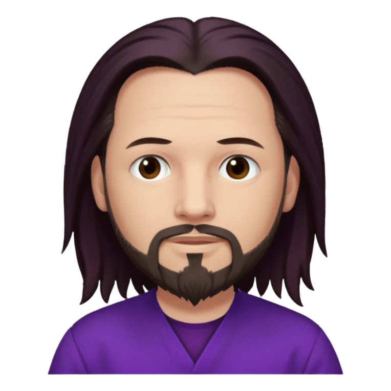 Jonathan Davis long dark brown hair, purple outfit sticker