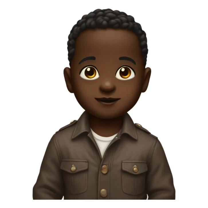 handsome dark-skinned baby portrait sticker