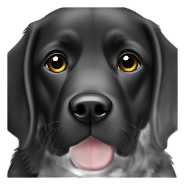 Un labrador noir qui fais un bisous sticker