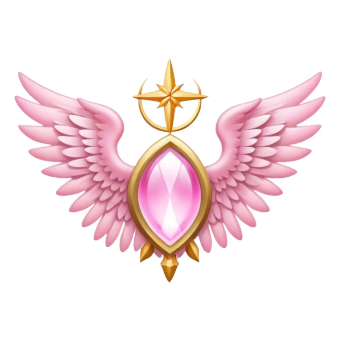 6 wings emblem holy light pink sticker