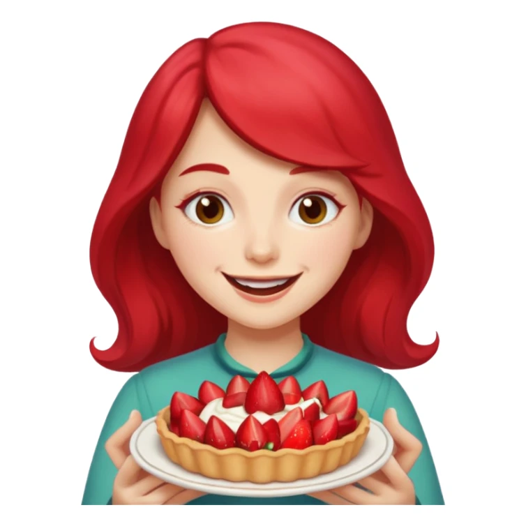 Madeline ( Celeste) en train de manger la tarte à la fraise  sticker
