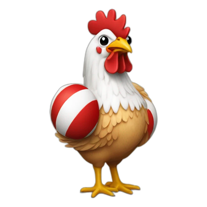 chicken with river plate football team shirt sticker
