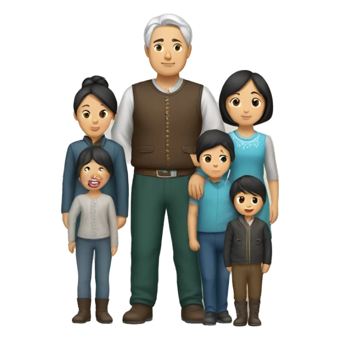 Kazakh family sticker