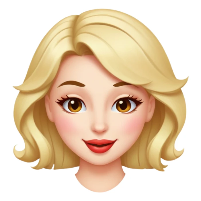 coquette girl winking and blushing sticker