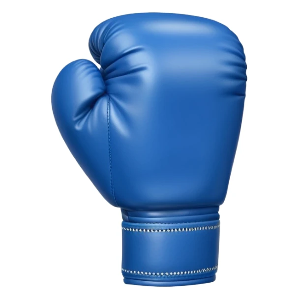 singular blue boxing glove with the back facing frontwards and pointed up sticker
