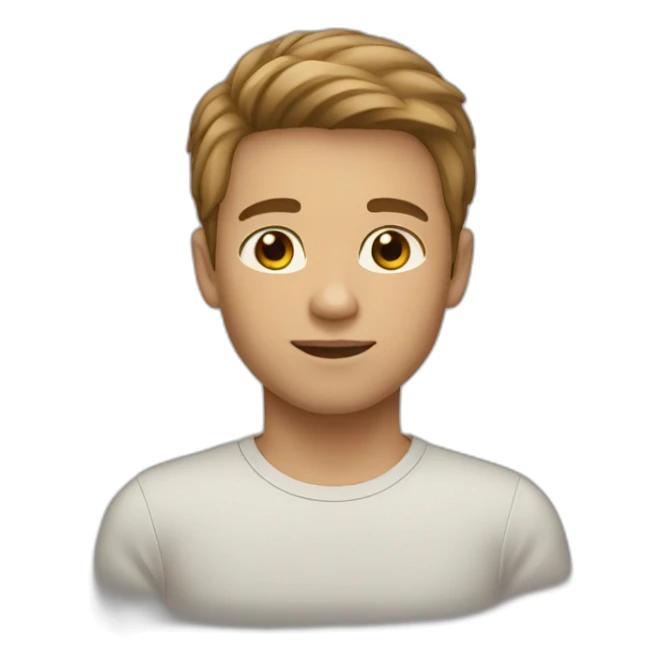 a boy with light skin and brown eyes and light brown hair sticker