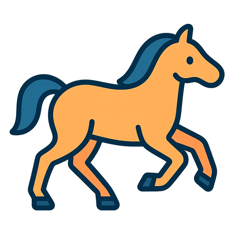 galloping horse sticker