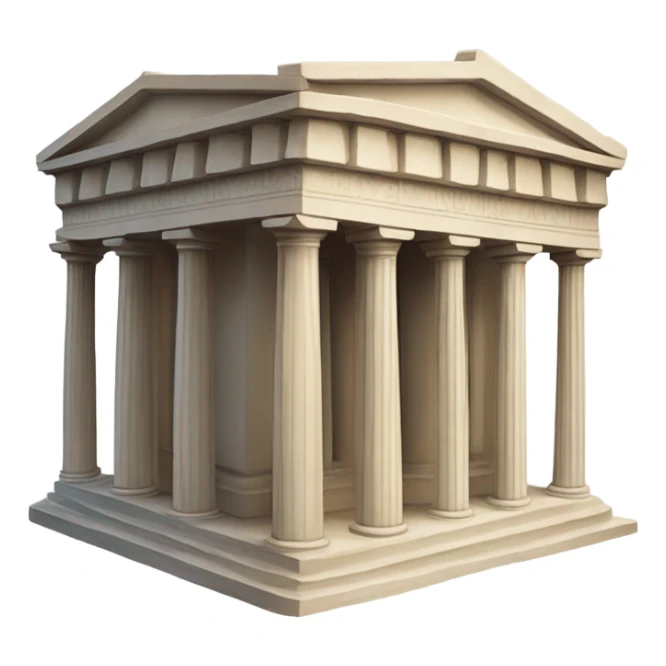 greek temple sticker
