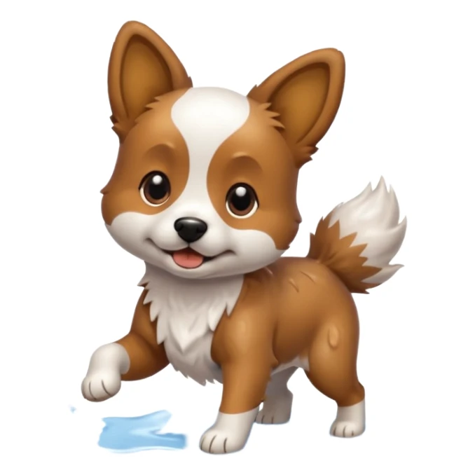 dog shaking off water, like a blur of fur sticker