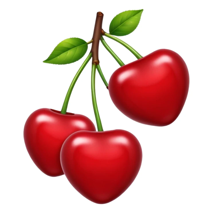 pair of cherries emoji, playful and suggestive sticker
