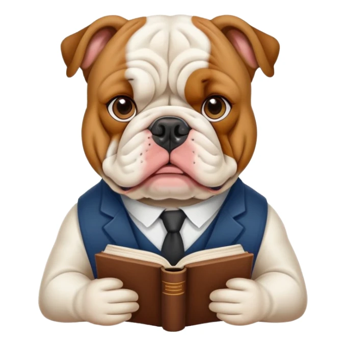 bulldog ingles adult bookseller sticker