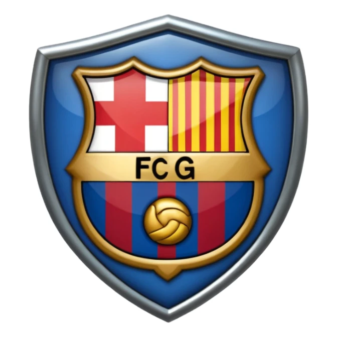 Emoji escudo barcelona realista sticker