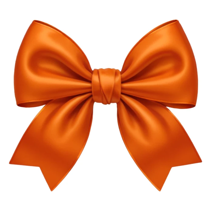 Dark Orange bow sticker