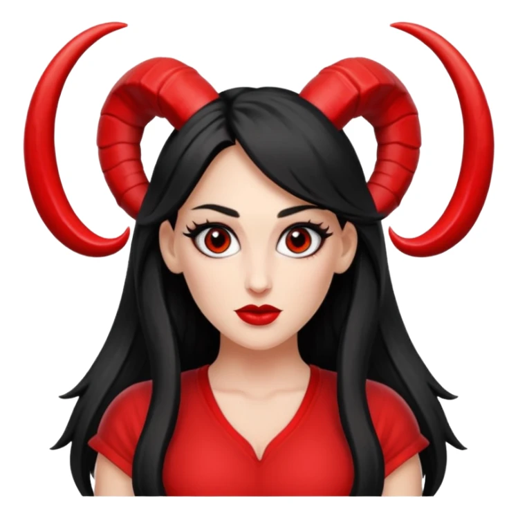 Nikki Bella with red wings and black goat horns sticker