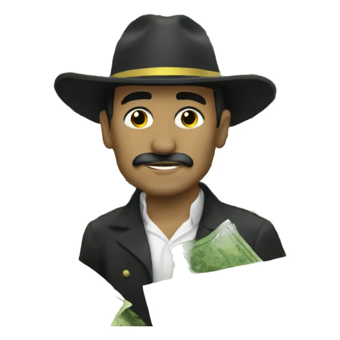 El patron swimming in money sticker