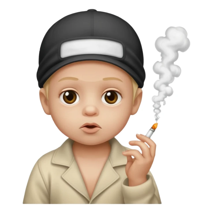 Baby smoking crack cocaine sticker