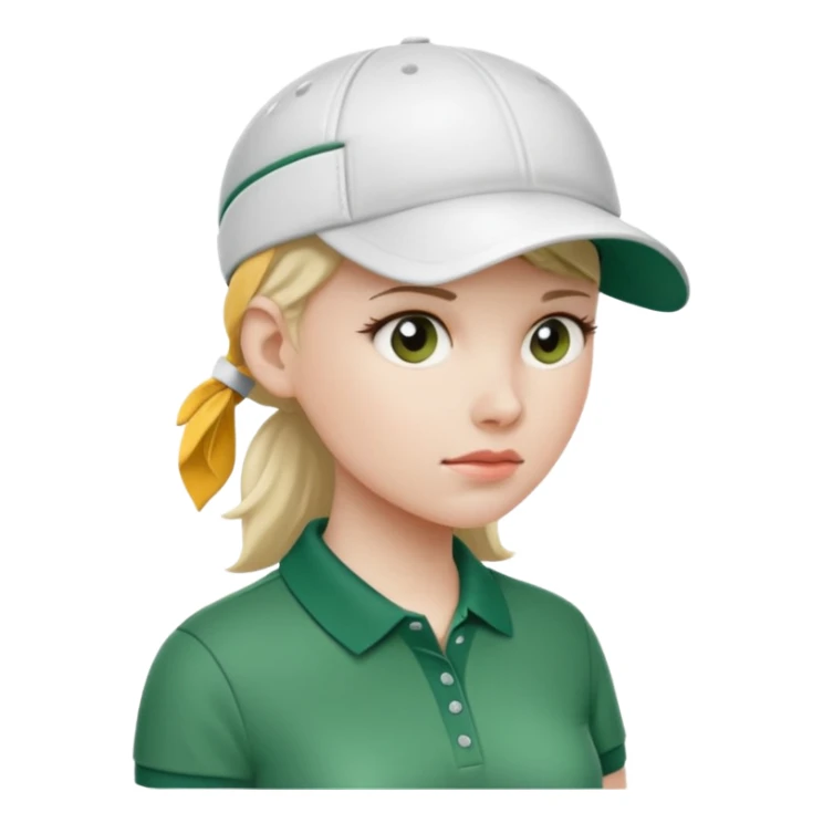 women golfer sick profile sticker