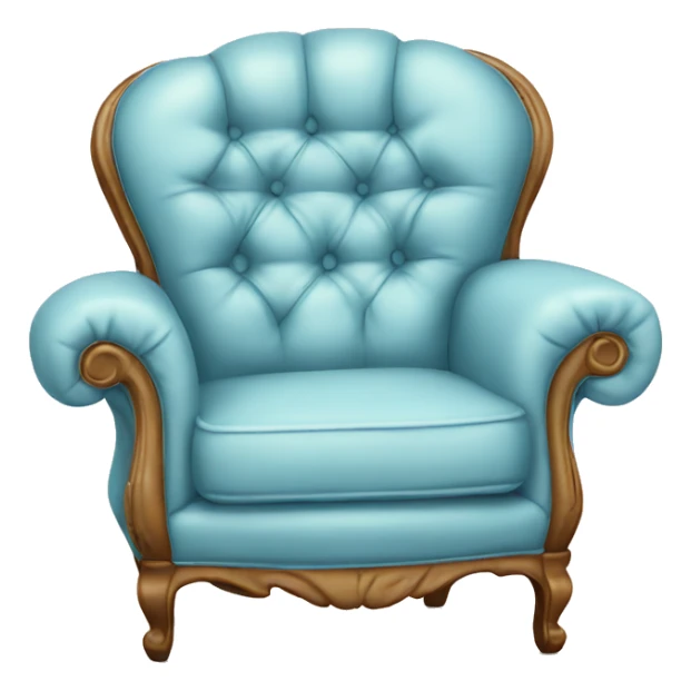 Baby blue vintage armchair sticker