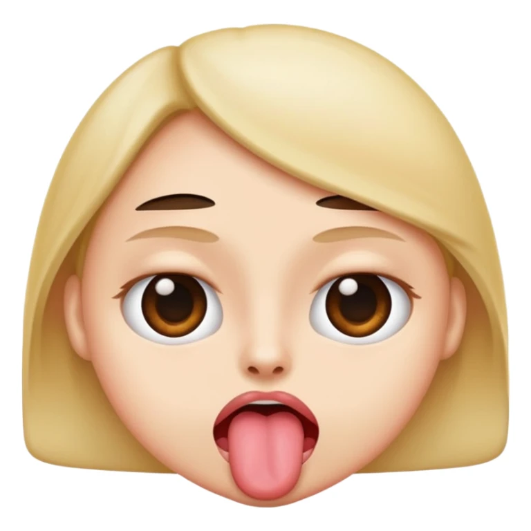 Roll eyes and Stick out tongue sticker