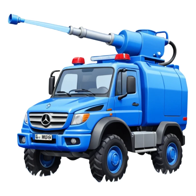 machine water cannon Mercedes-Benz Unimog in UK sticker