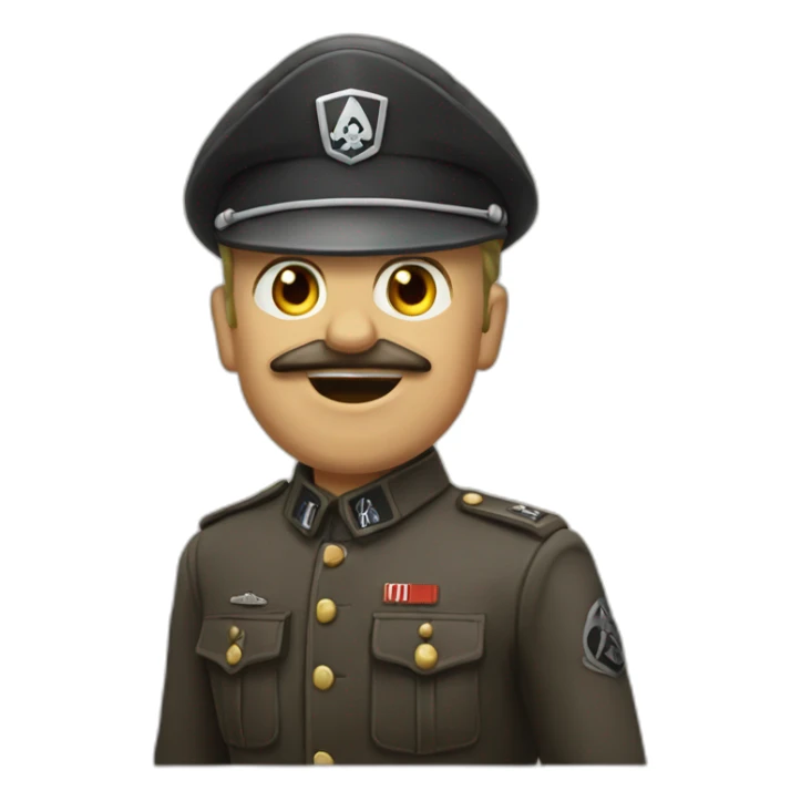 Degaule faisant le salut nazi sticker