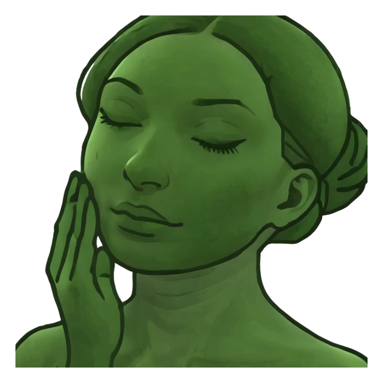 woman head massage sticker