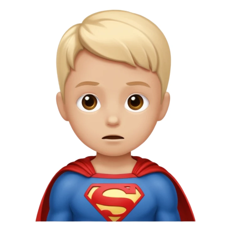 Ein Kind fühlt sich hilflos und beginnt sich wie ein bewunderter Superheld zu verhalten sticker