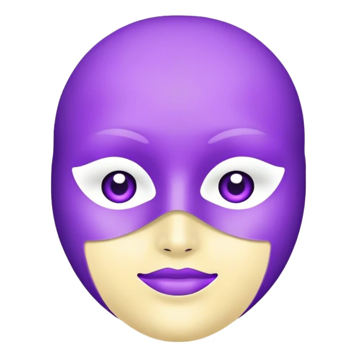 Facial sheet mask in purple color sticker