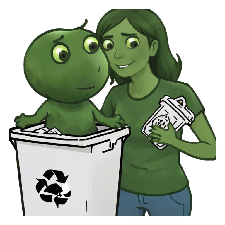 Mom mad throwing baby in trash bin sticker