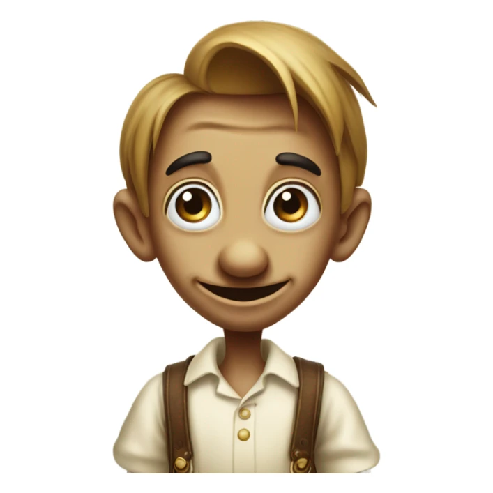 pinocchio with very long nose sticker