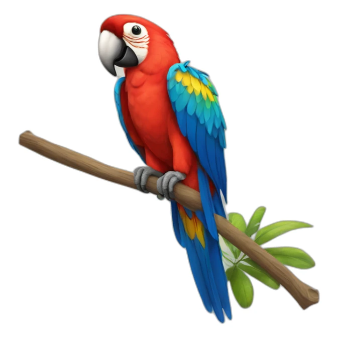 Scarlet Macaw Full Body Not Perched On A Branch sticker
