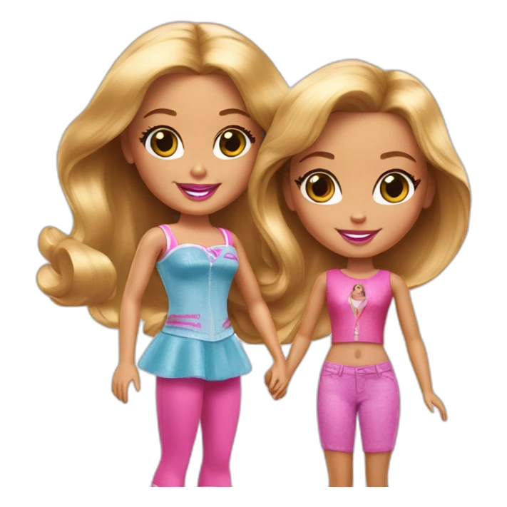 Barbie and little girl sticker