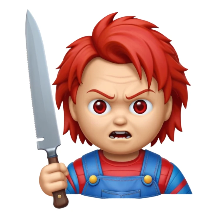 Un emojin de chuky überraschter Blick sticker