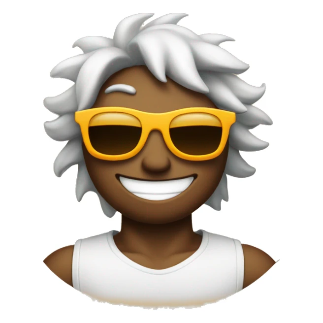 I ned a happy sun with biceps and sunglasses and a smile sticker