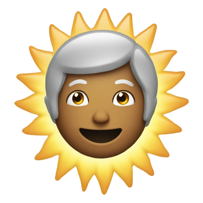 Good morning with a Sun smiling sticker