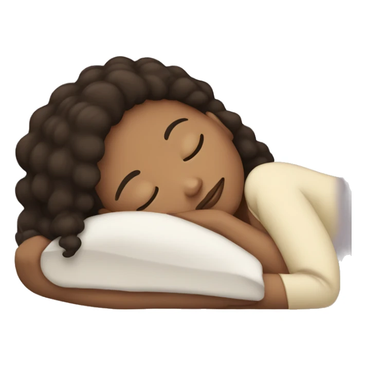 dark brown hair girl sleeping with a lightskin  sticker