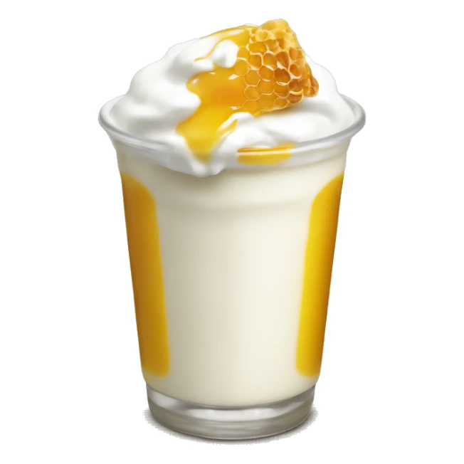 Greek yogurt with honey comb  sticker
