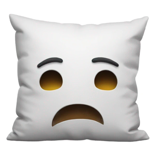 cartoon head buried in pillow sticker