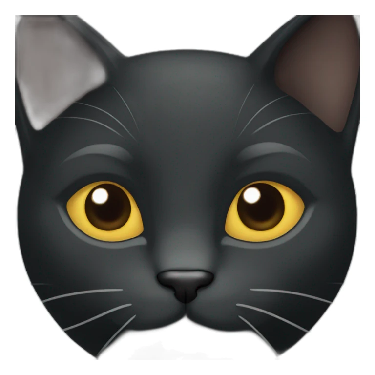 A profile photo of a black cat sticker