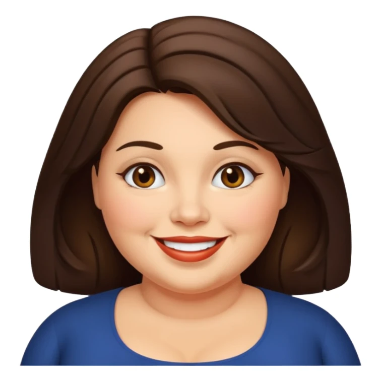 fat handsome rich brunette woman sticker