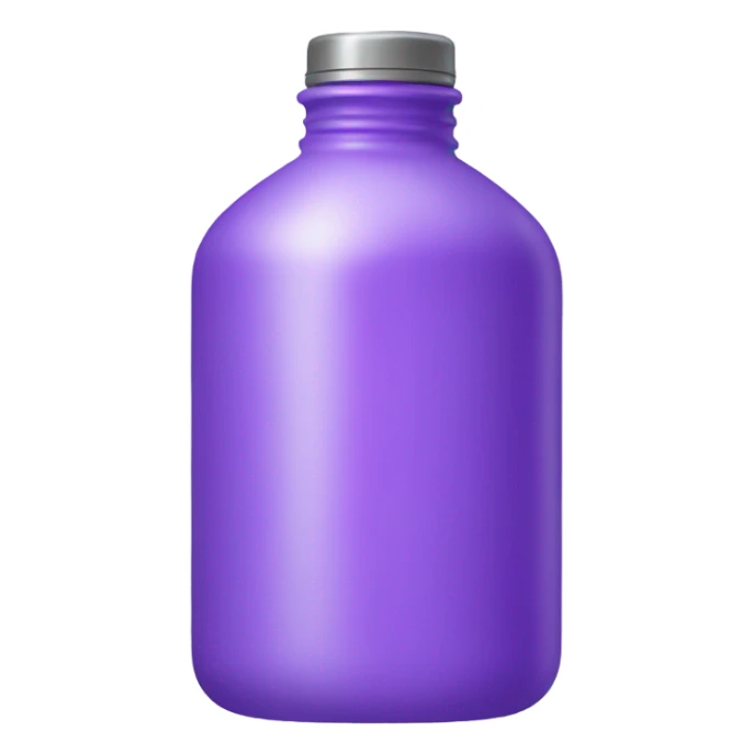 Water bottle in a purple colour sticker
