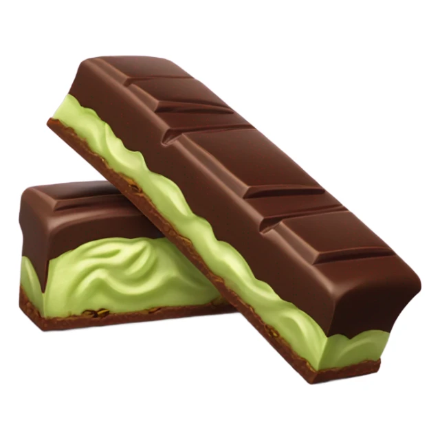 chocolate bar with pistachio filling sticker