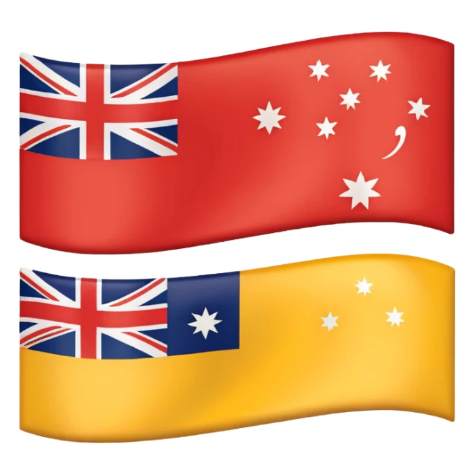 Red and yellow surflifesaving Australia flags sticker