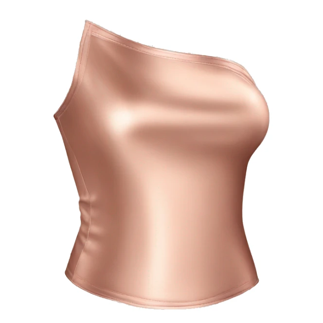 Realistic rose gold tube top clothing isolated.  sticker