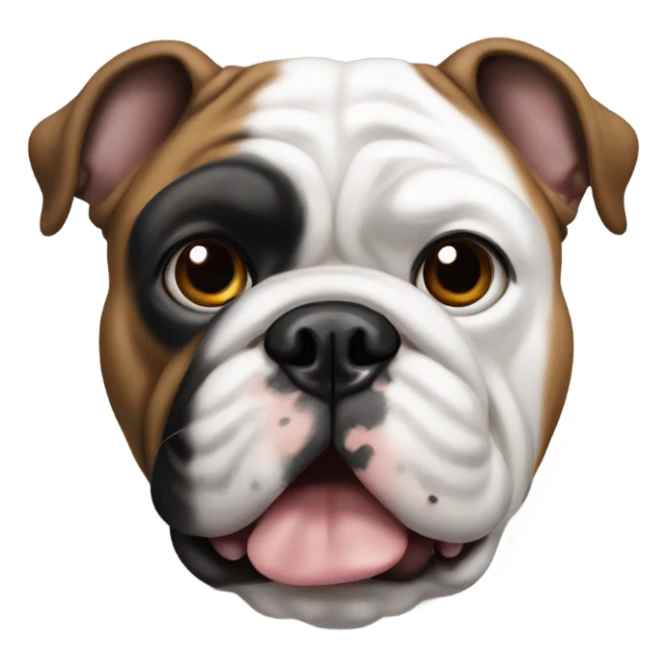 Bulldog francés negro con pecho blanco  sticker