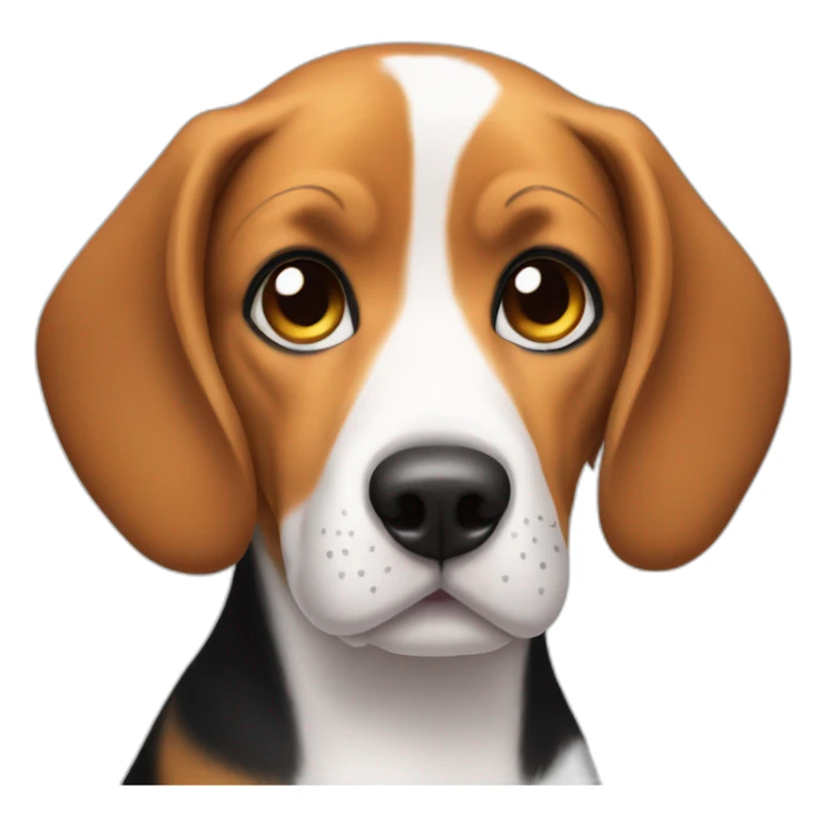 beagle with hearts in your eyes sticker