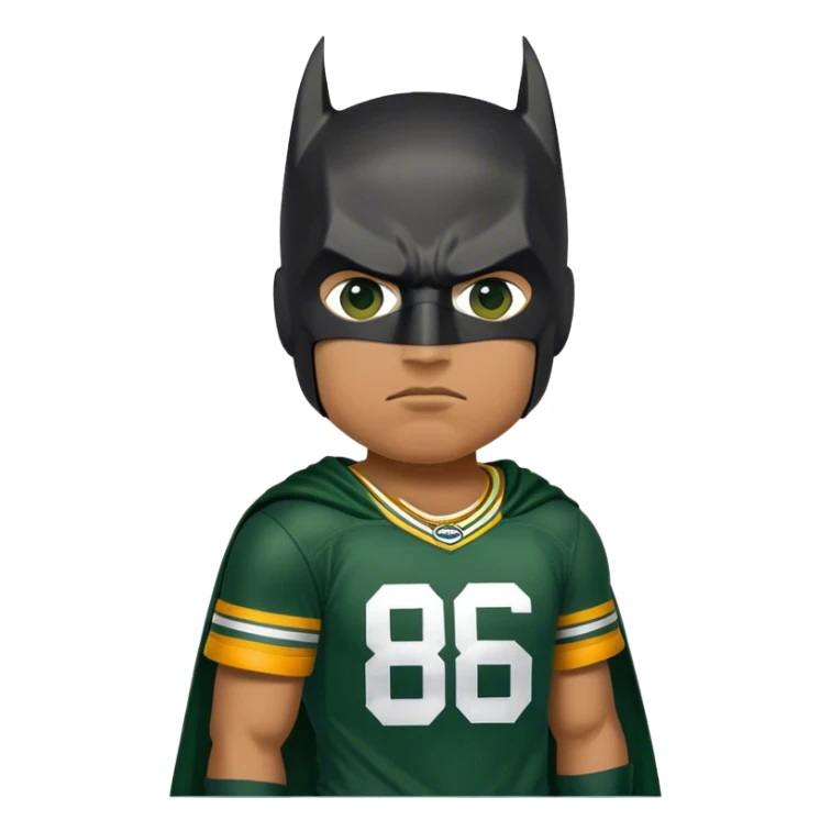Batman as a Green Bay packers fan sticker