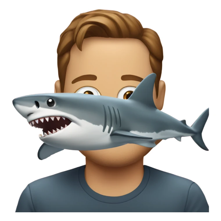 a shark with with the face of elon musk sticker