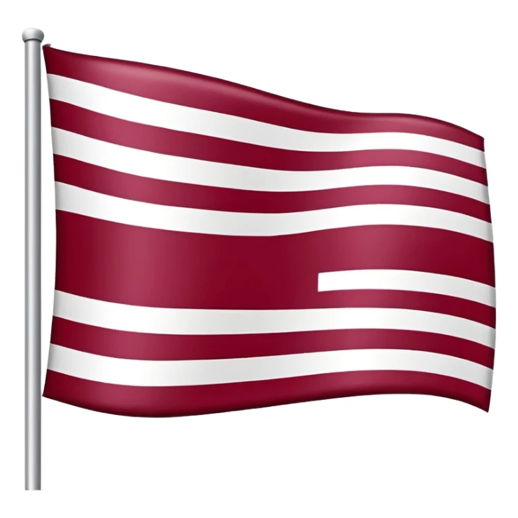 Flag where the left hand side is a maroon red and the right hand side is white  sticker