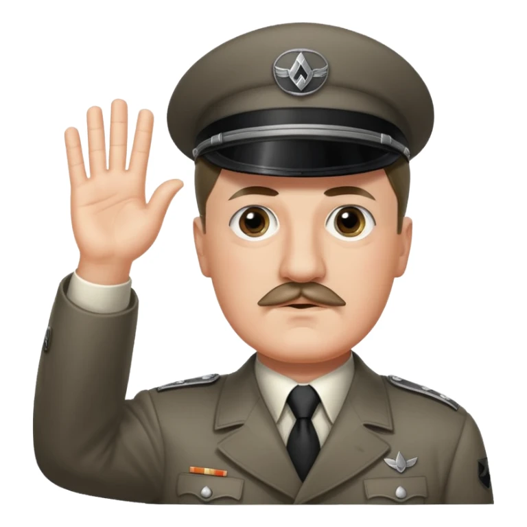 Hitler raising one hand straight up like a salute sticker